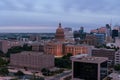 Rooftop view of the Austin, Texas Skyline at Sunrise