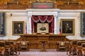 Austin, TX/USA - circa February 2016: House of Representatives Chamber in Texas State Capitol in Austin, TX Royalty Free Stock Photo