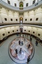 Austin, TX/USA - circa February 2016: Mosaic showing the seals of the six nations that have governed Texas and rotunda Royalty Free Stock Photo