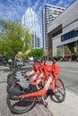 Rental bikes in Austin, Tx Royalty Free Stock Photo