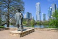 Statue of Stevie Ray Vaughan in Austin, Tx Royalty Free Stock Photo