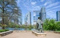 Statue of Stevie Ray Vaughan in Austin, Tx