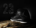 Austin, TX - USA - 1-19-2024: Nike Air Jordan FlghtSpeed basketball shoes with Jumpman logo and number 23