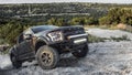 Amazing Pictures of a Black Ford Raptor Truck going off-road in Texas, USA