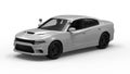 Renderings of a White Dodge Charger