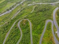 Austmannalia twisting mountain road in Norway