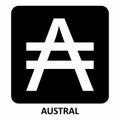 Austral currency symbol