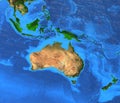 Australasia Oceania - High resolution map