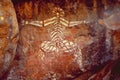 Australia: ancient aborigines stone paintings in the outback