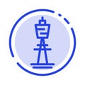 Australia, Australian, Building, Sydney, Tower, TV Tower Blue Dotted Line Line Icon