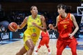 Australia basketball player, Liz Cambage, in action during basketball match AUSTRALIA vs CHINA