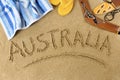 Australia beach boomerang