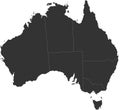 Australia blind map