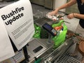 Australia Bushfire update in supermarket