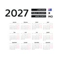 Australia Calendar 2027. Week starts from Monday.