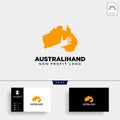 australia charity non profit care hand logo template illustration Royalty Free Stock Photo