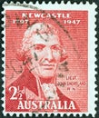 AUSTRALIA - CIRCA 1947: A stamp printed in Australia shows Lt. John Shortland, Royal Navy, circa 1947.