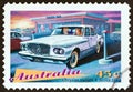 AUSTRALIA - CIRCA 1997: A stamp printed in Australia shows Chrysler Valiant R Series sedan, 1962, circa 1997.