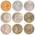 Australia circulating coins Royalty Free Stock Photo