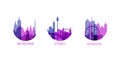 Australia cities logo and icon set