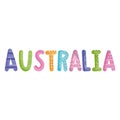 australia colored letter