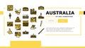 Australia Continent Landscape landing header vector