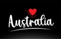 Australia country text typography logo icon design on black background