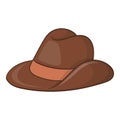 Australia cowboy hat icon, cartoon style Royalty Free Stock Photo