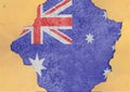 Australia cracked hole and broken flag in big concrete material