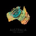 Australia creative designed silhouette map