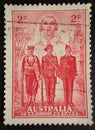 Australia 2d stamp 1940 Royalty Free Stock Photo