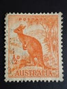 Australia half d stamp Royalty Free Stock Photo