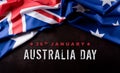 Australia day concept. Australian flag against dark stone background. 26 January Royalty Free Stock Photo