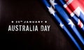 Australia day concept. Australian flag against dark stone background. 26 January Royalty Free Stock Photo