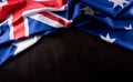 Australia day concept. Australian flag against dark stone background. 26 January Royalty Free Stock Photo