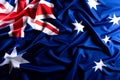 Australia day concept. Australian flag with the text Happy Australia day against a blackboard background. 26 January Royalty Free Stock Photo