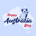 Australia Day. Cute koala icon.