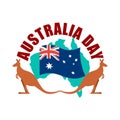 Australia Day emblem. Royalty Free Stock Photo