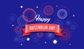 Australia day, fireworks and celebration poster design