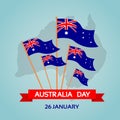 Australia Day National Flag Flat Royalty Free Stock Photo