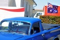 Australia Day True Blue car flying flag canopy of ute