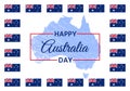 Happy Australia Day banner. Vector illustration. Holiday design Royalty Free Stock Photo