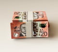 Australia Dollar Cash Note Pile Royalty Free Stock Photo