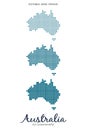 Australia Dot Map - Editable Grid Stroke Royalty Free Stock Photo