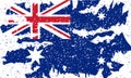 Australia flag. Grunge Australian flag. Vector illustration
