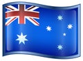 Australia Flag Icon Royalty Free Stock Photo