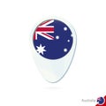 Australia flag location map pin icon on white background Royalty Free Stock Photo