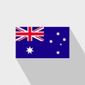 Australia flag Long Shadow design vector Royalty Free Stock Photo