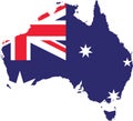 Australia Flag Map Vector Sketch Up Royalty Free Stock Photo