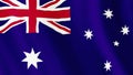 Australia flag Motion Loop video waving in wind. Realistic Australia Flag background. Looping Closeup 4k 3840X2160 footage. Austra
